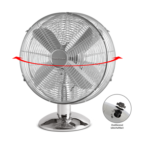 Ventilateur De Table Design Inox 25 Cm  PC-vl 3062 M