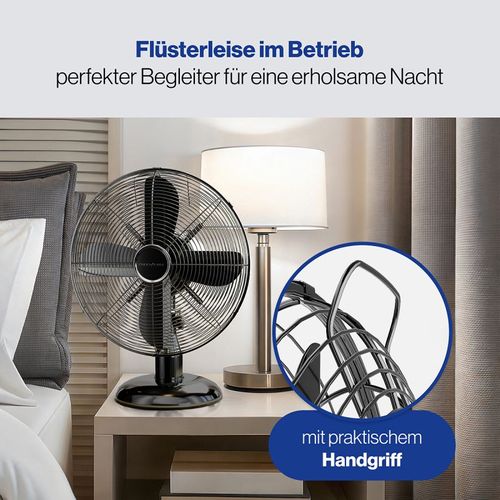 Ventilateur De Table Design Noir 30 Cm PC-vl3063m-noir