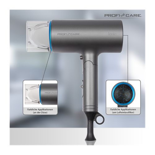 Sèche Cheveux Pliable 1600w  PC-ht 3073 Bleu