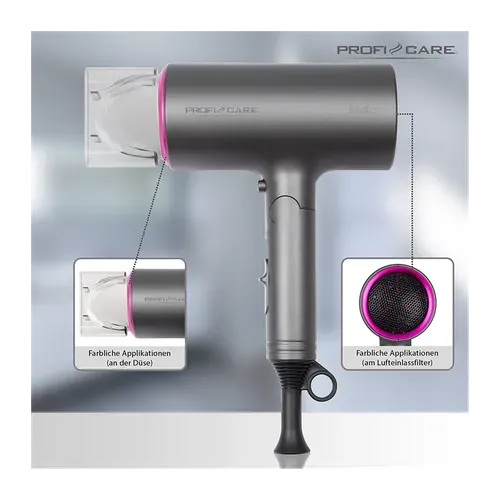Sèche Cheveux Pliable 1600w Proficare PC-ht 3073 Rose