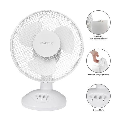 Ventilateur De Table Blanc Vl 3601 Clatronic