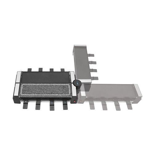 Raclette Gril Avec Pierre Chaude 8 Personnes  Rg 3678 Noir