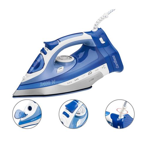 Fer à Repasser Semelle Céramique Avec Ou Sans Fil 2400w dB 3706 Bleu