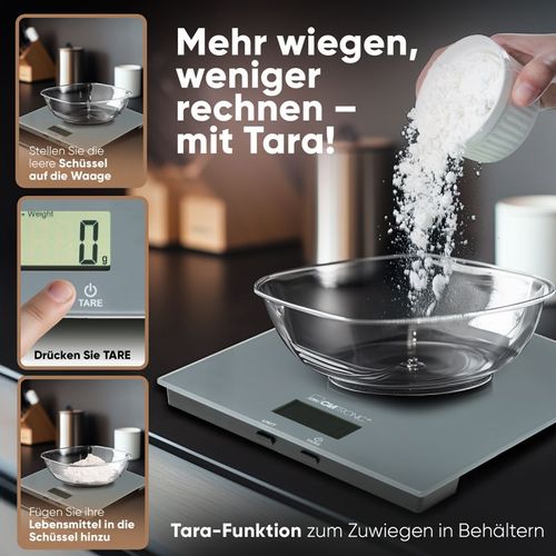 Balance De Cuisine En Verre Gris  Kw3820-gris
