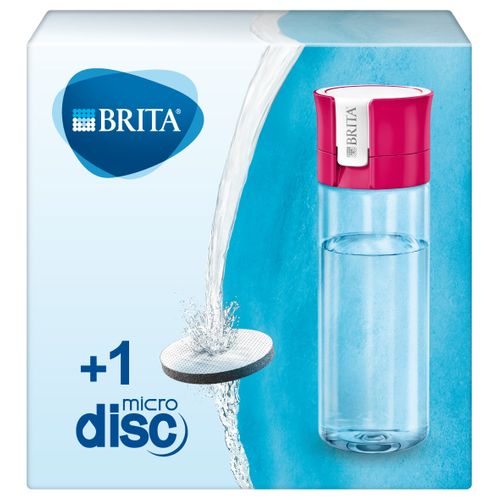 Bouteille transparente - fill&go Vital - 0,6 L - Rose