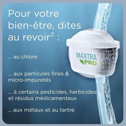 Carafe Filtrante - Marella Rouge - 2,4l Dont 1,4l D'eau Filtrée - 1 Cartouche Maxtra Pro All-in-1