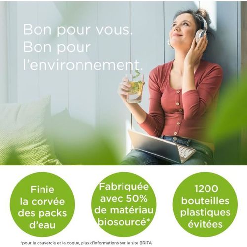 Carafe Filtrante XL 3,5 L Bleue Avec Cartouche Maxtra Pro