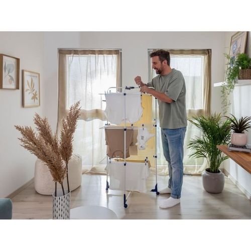 Séchoir à Linge 340 Classic 81455, Étendoir à Linge Avec 34m D'étendage Et Cadres Rabattables