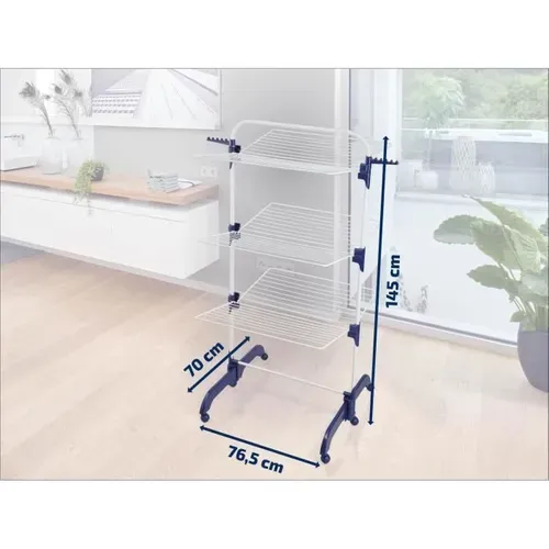 Séchoir à Linge  420 Comfort 81529 , Étendoir à Linge avec Cadres Rabattables et Supports Latéraux