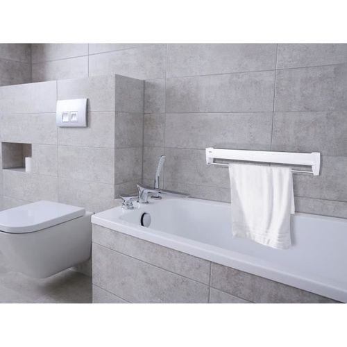 Séchoir Mural Telegant 36 Protect Plus 83201, 5 Barres De 72cm, Matériau Inoxydable, Blanc