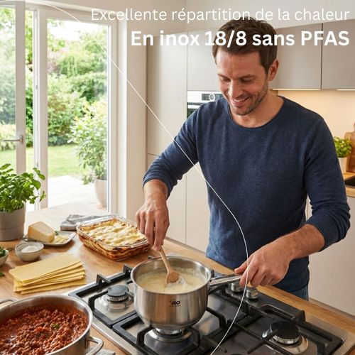 Casserole En Inox 16 Cm D'1 Litre Elo Profi Cuisine