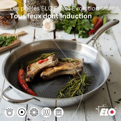 Poêle Wok 30 Cm En Inox 18/10 Relief Evolution