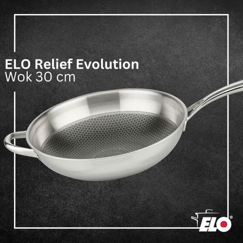Poêle Wok 30 Cm En Inox 18/10 Relief Evolution