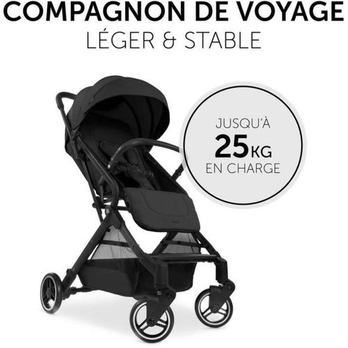 Poussette Compacte - Travel N Care - 4 Roues - Pliage à 1 Main - Noir