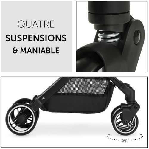 Poussette Compacte - Travel N Care - 4 Roues - Pliage à 1 Main - Olive