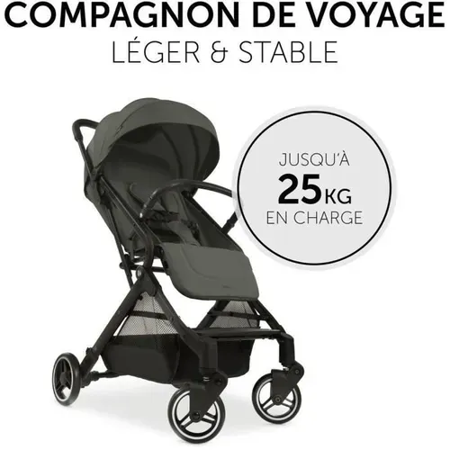 Poussette Compacte - Travel N Care - 4 Roues - Pliage à 1 Main - Olive