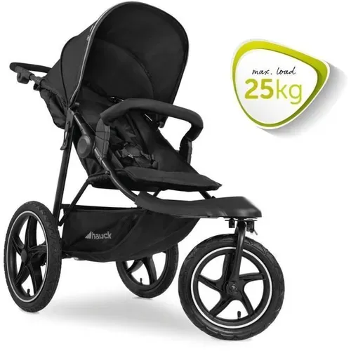 Poussette Tout Terrain - Runner 2 - 3 Roues - Pliage à 1 Main - Noir