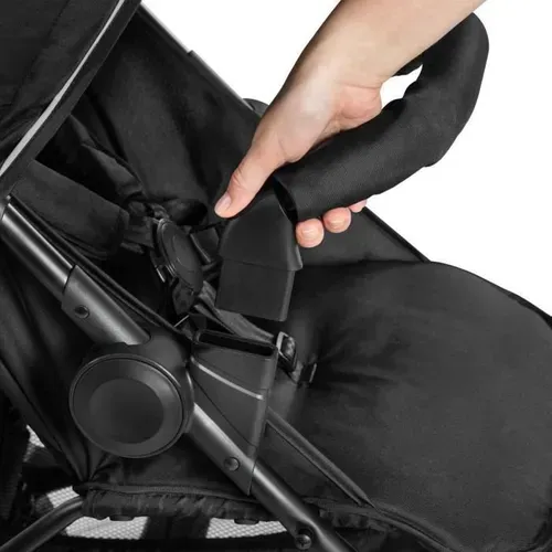 Poussette Tout Terrain - Runner 2 - 3 Roues - Pliage à 1 Main - Noir