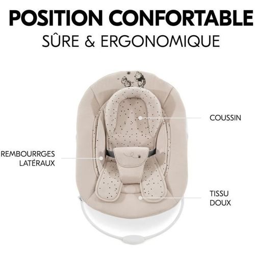 Transat - Alpha Bouncer 2-en-1 - Des La Naissance - Harnais 3 Points - Winnie L'ourson Beige