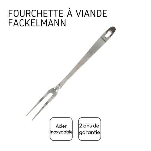 Fourchette à 2 Piques Fackelmann Oxford - Pour Viande Et Barbecue, Acier Inoxydable