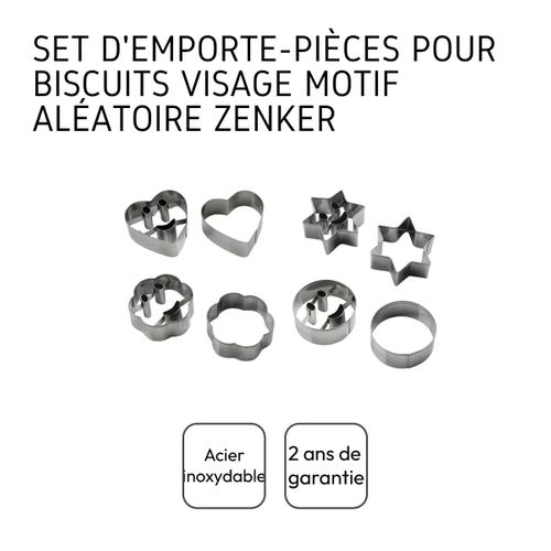 Lot De 2 Emporte-pièces Smiley Forme Aléatoire Emporte-pièces