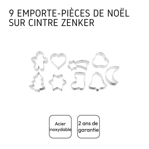 Lot De 9 Emporte-pièces De Noël Sur Cintre Emporte-pièces