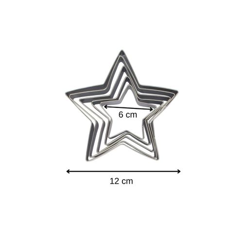 Lot De 5 Emporte-pièces De Noël En Forme D'étoile Emporte-pièces
