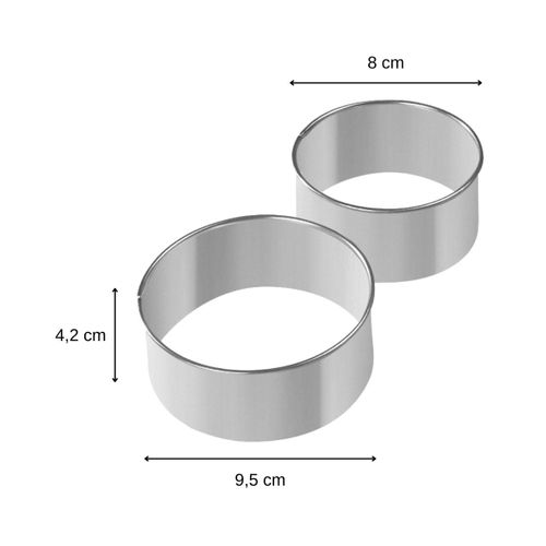 Lot De 2 Emporte-pièces Ronds Pour Beignets En Inox Emporte-pièces
