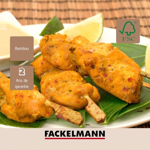 Lot De 50 Pics à Brochettes En Bois Bambou 25cm Fackelmann - FSC