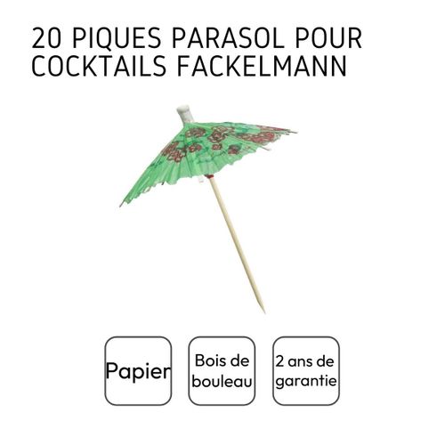 Lot De 20 Mini Parasols Pour Cocktail
