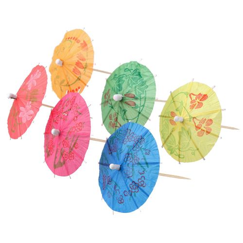 Lot De 20 Mini Parasols Pour Cocktail