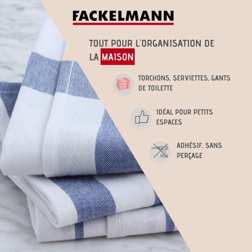 Lot De 2 Crochets Adhésif En Acier Inoxydable, Fackelmann Tecno
