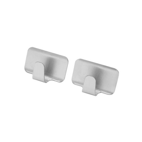 Lot De 2 Crochets Adhésif En Acier Inoxydable, Fackelmann Tecno