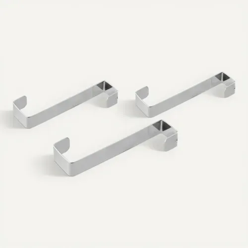 Lot De 3 Crochets De Porte En Inox