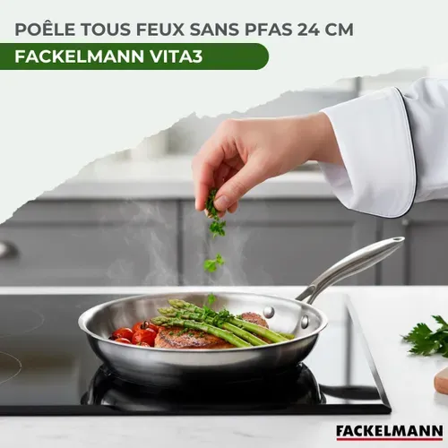 Poêle 24 Cm En Inox 18/10 Triply Fackelmann Vita3