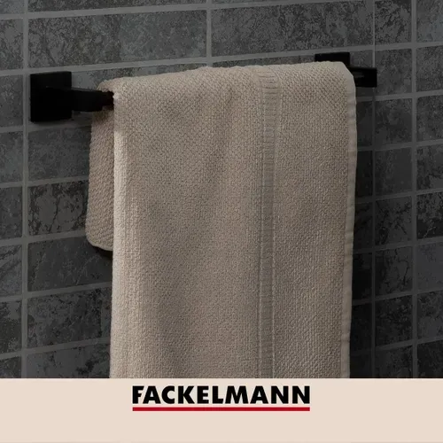 Porte Serviette Mural Vertical Noir Mat Fackelmann New York
