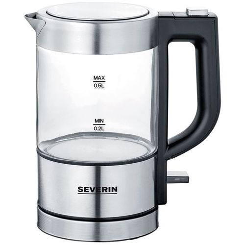 Bouilloire Sans Fil 0.5l 1100w Inox Brossé/noir 3472