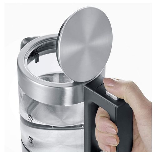 Bouilloire Sans Fil 0.5l 1100w Inox Brossé/noir 3472