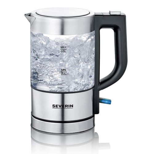 Bouilloire Sans Fil 0.5l 1100w Inox Brossé/noir 3472