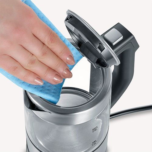 Bouilloire En Verre Compacte WK3458 - 0,5 L, 1100 W, Température Réglable 40-100°c, Socle 360°, Inox