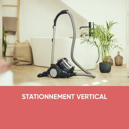 Aspirateur traîneau sans sac - SEVERIN CY7089 - 750 W - 2,1 L - Noir vue de profil