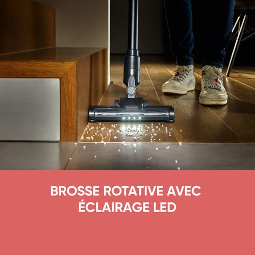 Aspirateur balai HV7192 - SEVERIN 2 en 1 sans fil - 130W - Noir vue de profil