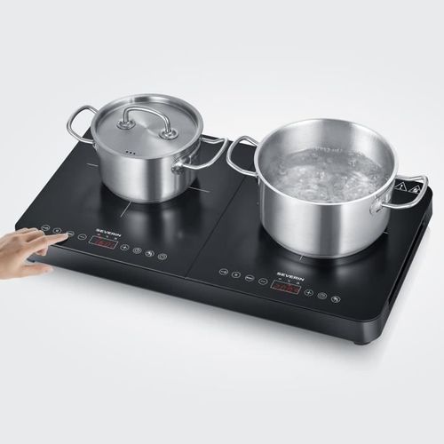 Plaque De Cuisson Posable  Vitrocéramique - Dk9194 - 2 Foyers - 10 Niveaux De Puissance - 3400w
