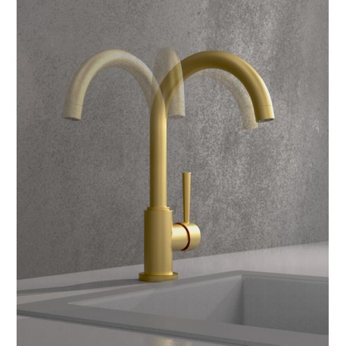 Mitigeur CORNWALL Or mat vue accessoires