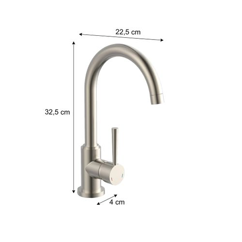 Mitigeur CORNWALL Acier inox