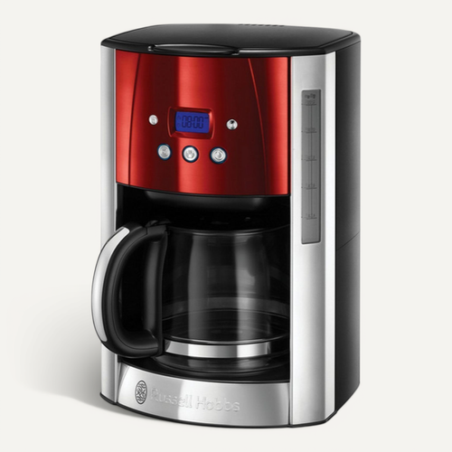 Cafetière Programmable 12 Tasses 1000w Rouge - 23240-56