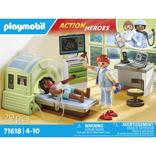 PLAYMOBIL 71618 - Action Heroes Scanner médical avec patiente - La Poste PLAYMOBIL 71618 - Action Heroes Scanner médical avec patiente - La Poste