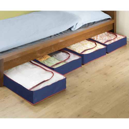 4 Housses De Dessous De Lit - Bleu