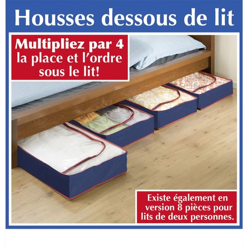 4 Housses De Dessous De Lit - Bleu