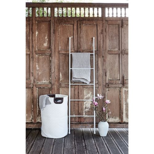 Panier à Linge Design Scandinave Wabo - Diam. 40 X H. 60 Cm - Beige
